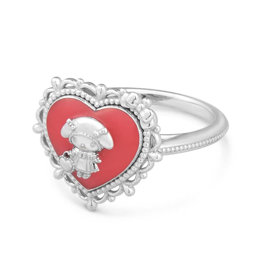 Sanrio My Melody Товары Кольцо My Melody Кольцо Сердце Серебряные Аксессуары Ювелирные Изделия Подарок [U-Treasure] Женское (нет. 7)