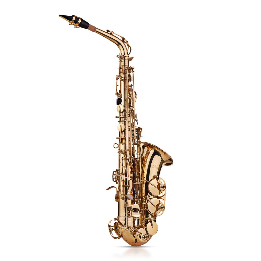 Muslady Eb Alto Saxophone Sax Brass Lacquered Gold 802 Key Type Woodwind