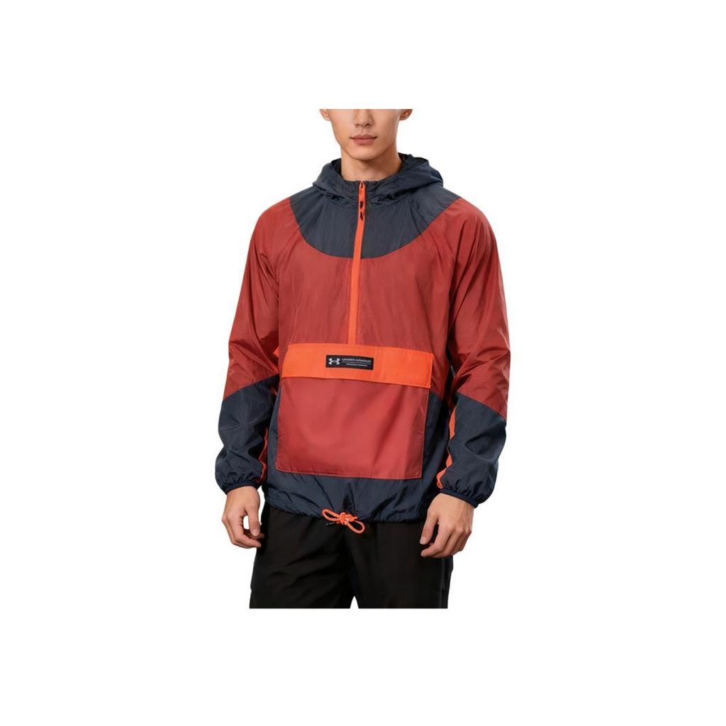 Under Armour Мужская толстовка с капюшоном и принтом логотипа Color Block, серая 1377183-044