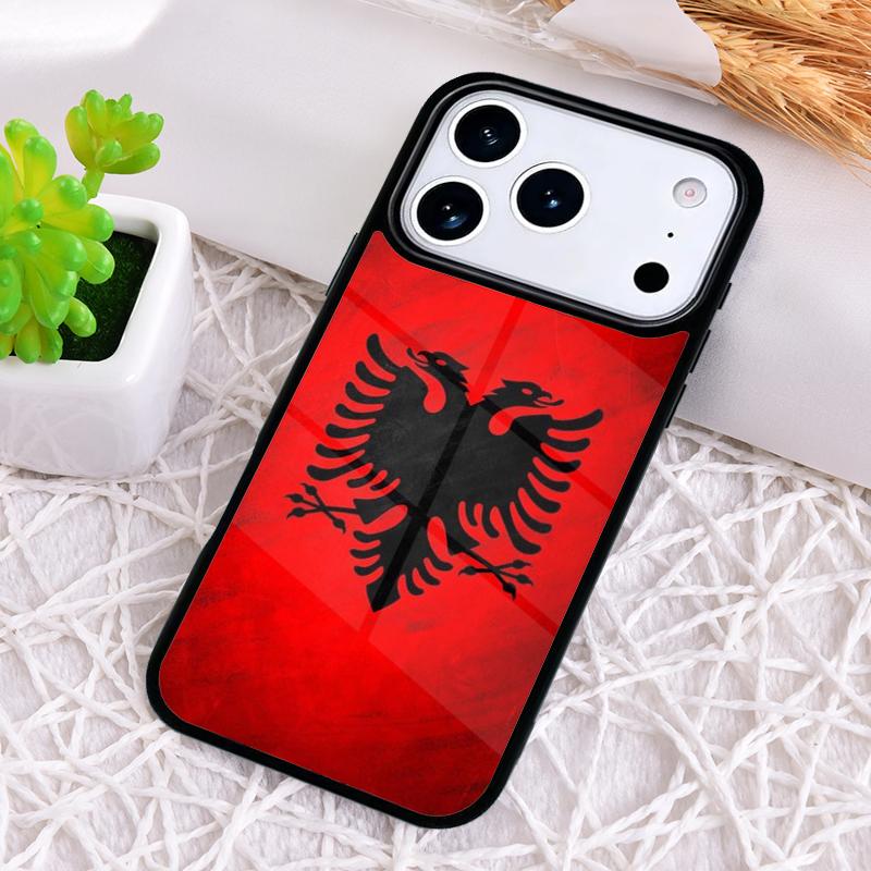 Албания Албанский флаг Чехол для телефона для iPhone 17 Air 16 15 11 12 14 13 Pro Max Ударопрочный чехол