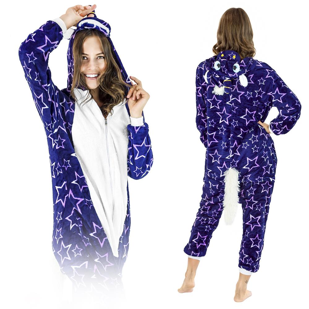 Men's warm pajamas jumpsuit adult winter funny costume m Pentagram Pegasus Onesie Costume - L