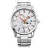 SUN & MOON Contemporary Men's Automatic Watch, White/Silver, RN-AK0301S, with Japanese Manufacturer's Warranty
