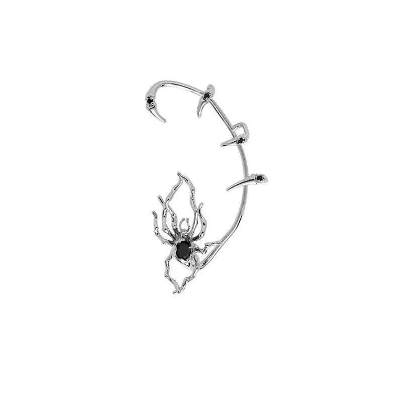 Темный сладкий кафф-паук для женщин - Без прокола Нишевый дизайн Серьги
