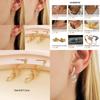 Chic Snake Pattern Alloy Stud Earrings In Gold And Silver For Women Vintage Fashion