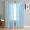 Christmas Snowflake Blue Sheer Curtains for Living Room Decoration Window Curtains Kitchen Tulle Voile Curtains