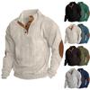 Мужская футболка больших размеров, однотонный вельветовый пуловер Henry Casual Outdoor с длинным рукавом