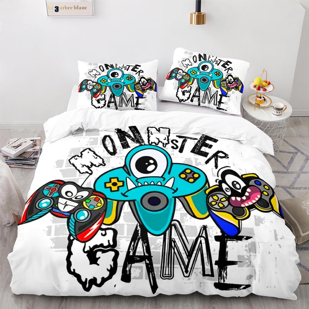 Cool Gamepad 3D Bedding Set Duvet Cover Pillowcases Polyester Quilt Cover Room Decor For Teens Single Double Twin Queen King