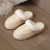 Зимние новые женские хлопковые тапочки, съемные повседневные домашние тапочки на плоской подошве, удобные нескользящие плюшевые теплые хлопковые туфли 2024