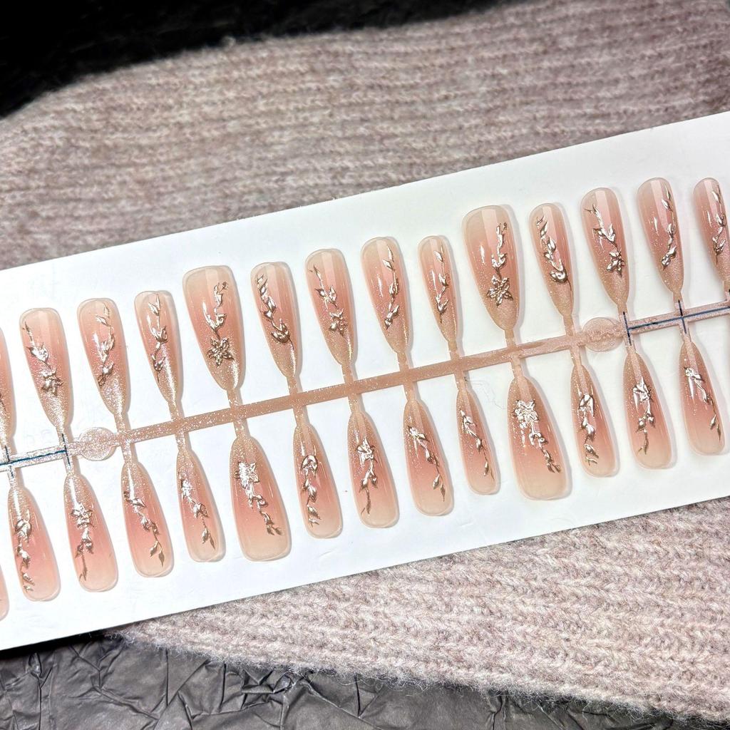 Nude Pink Long-Wear Nails: 2025 Gilded Whitening, Elegant Atmosphere