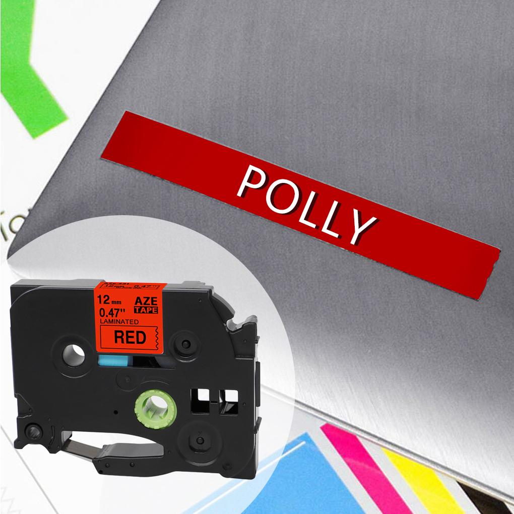 12mm Label Tapes Waterproof Resistant Ribbon Replacement for P-Printer Tze231