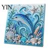 Sparkling Gemstone Art Supplies Sea Turtle Octopus DIY 3D Pearl Painting Kit, Ocean Theme Diamond Stress Relief Projects Kit for Adults Beginner, Bead