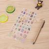 6pcs Decoration Photo Album Diary Sticker Decorative Stickers English Alphabet Number Handmade Stickers DIY Decorative Stickers