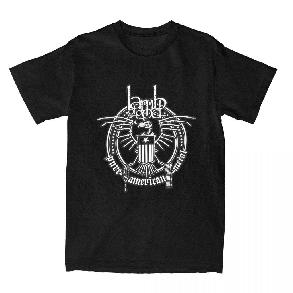 Футболка Lamb Of God Тяжелый металл группа Модные крутые футболки Короткий рукав Y2K Ретро футболка Летний хлопок 4XL 5XL Топ Футболки