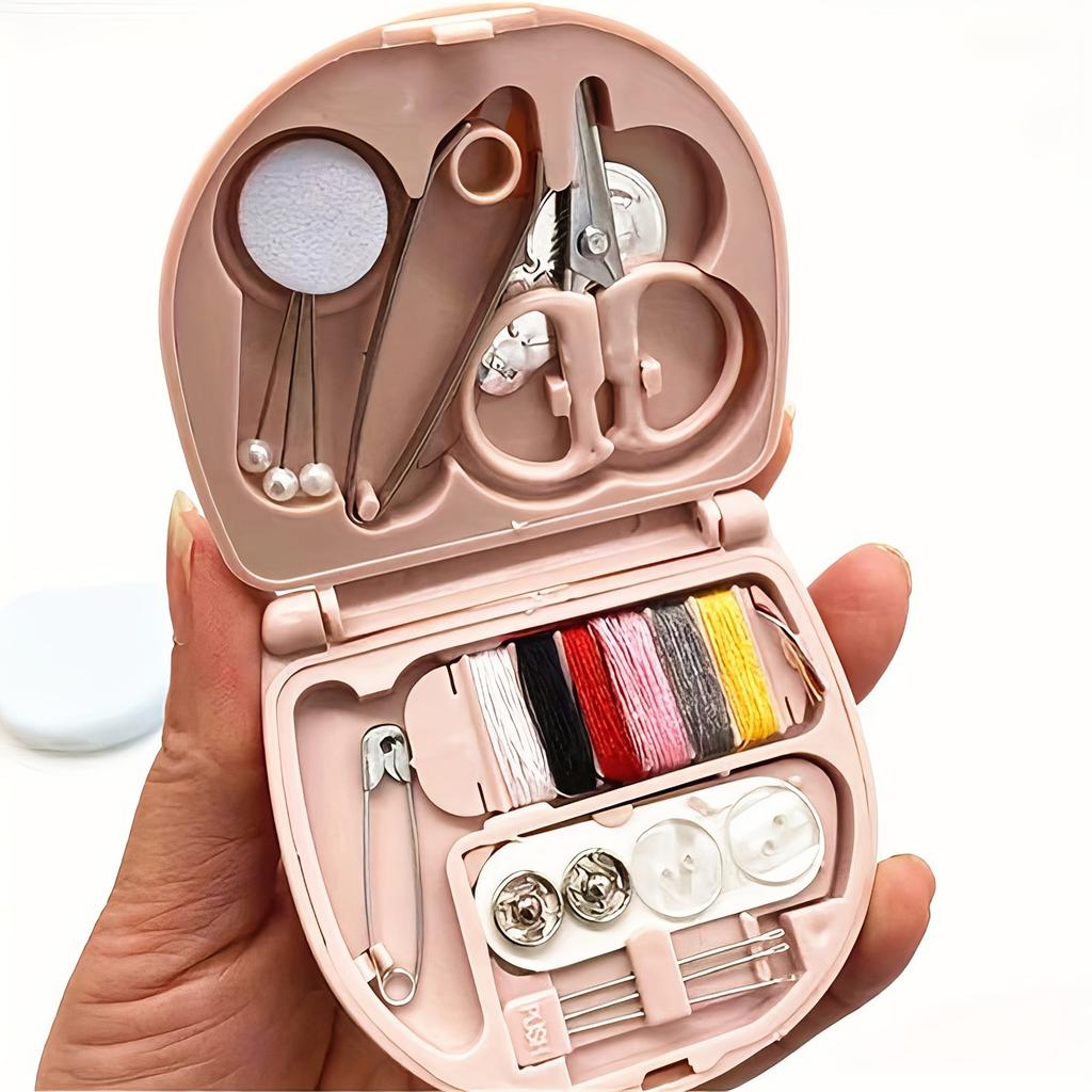 Adorable Pink Sewing Kit Complete Set with Everything You Need Compact & Convenient for On-the-Go Fixes