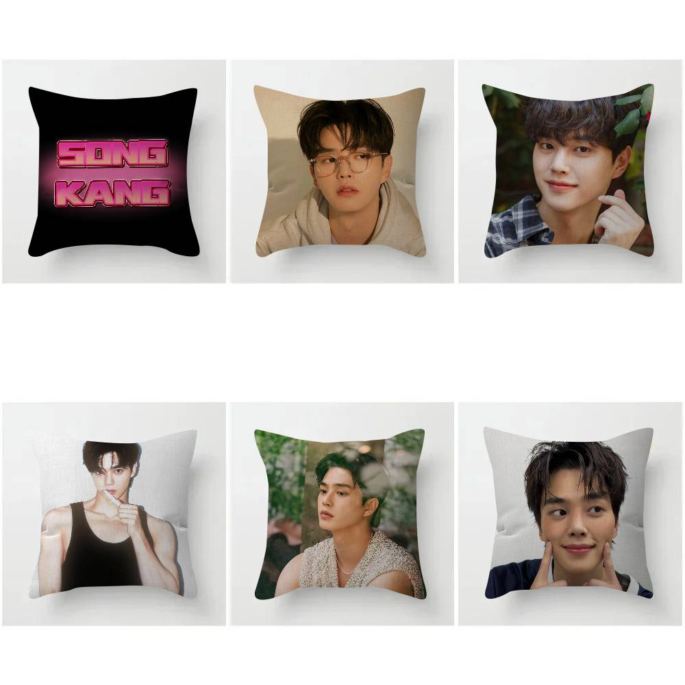 Kpop Actor Hot SSong Kang Pillow Gift Home Office Decoration Bedroom Sofa Car Cushion Cover case 45x45