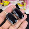 Black Spinel Gemstone Handmade 925 Sterling Silver Jewelry Earring 2.17" KG-1756