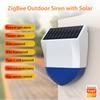 New Tuya Smart Zigbee/Wifi Siren Alarm Waterproof Outdoor With Solar And USB Power Supply Optional 95dB Remote Control