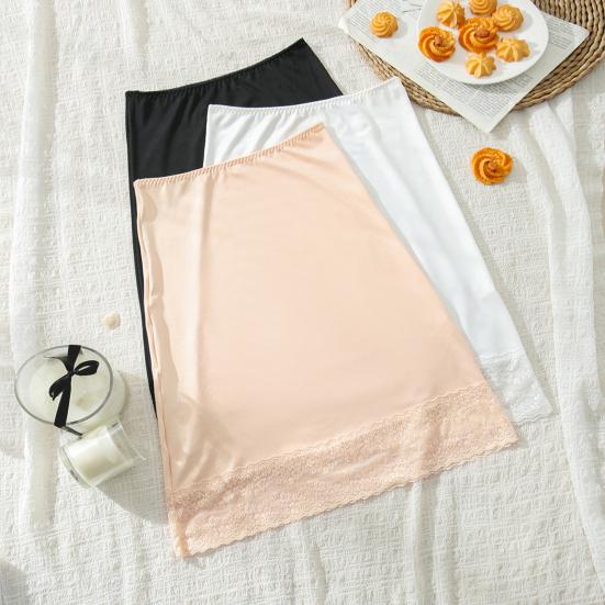 Юбка с высокой талией, однотонная мягкая дышащая ткань, утягивающая юбка с кружевом