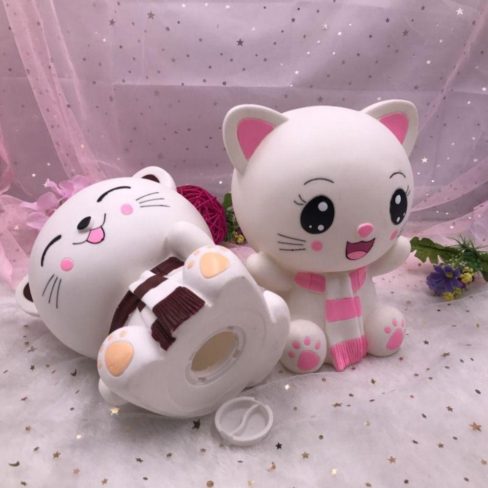 Мультфильм Счастливый Кот Украшение Милый Животный Сберегательный Горшок Простая Маленькая Кошка Копилка Детская Игрушка