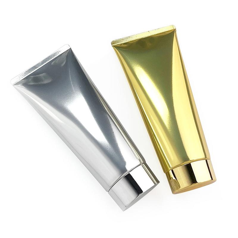 1Pcs Gold Silver Empty Refillable Plastic Soft Tubes Squeezable Bottle Cosmetic Container For Facial Cleaner Lotion Hand Cream