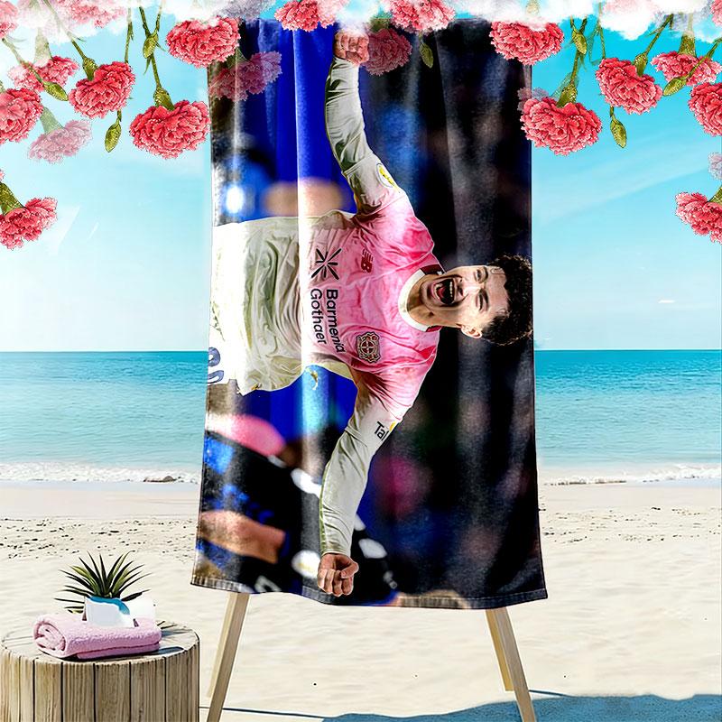 Ibrahim Maza Print Beach Towel, Large Soft Quick Dry Towel for Beach Camping Swimming