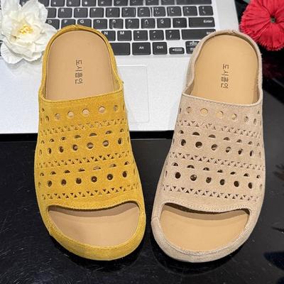 Тапочки на мягкой подошве, полые пещерные туфли, новые тапочки на одну ногу