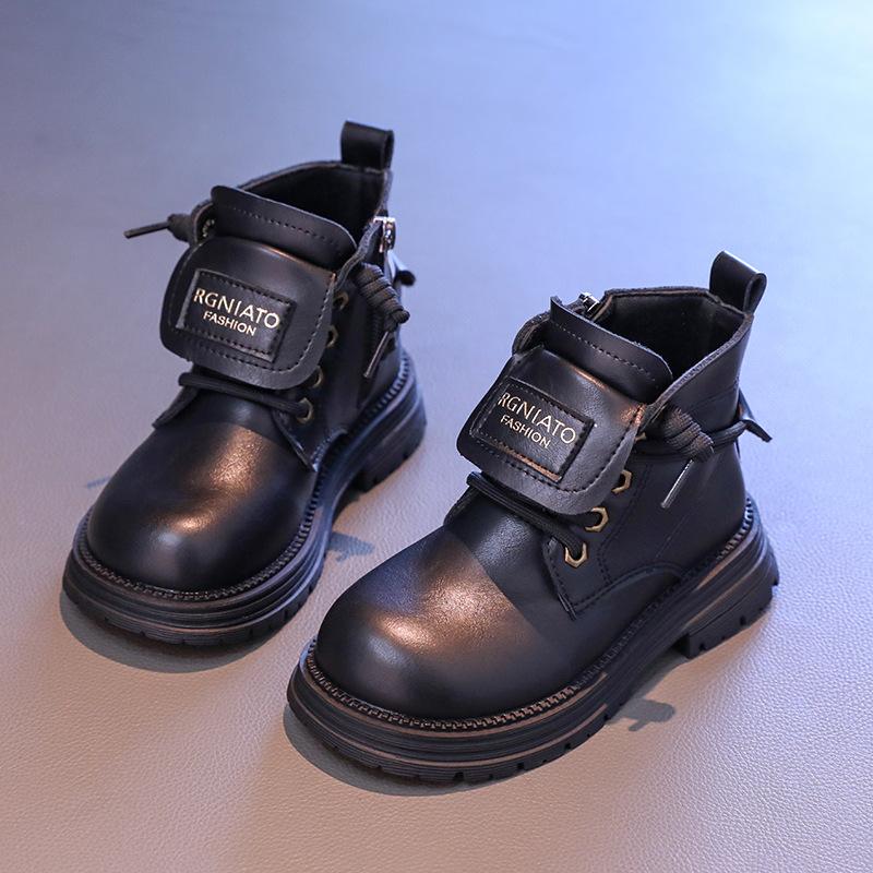 Spring Autumn Children's Boots for Girls 2024 New Kids Causal Ankle Boots Thick Bottom Toddlers Short Boots Round-toe Versatile