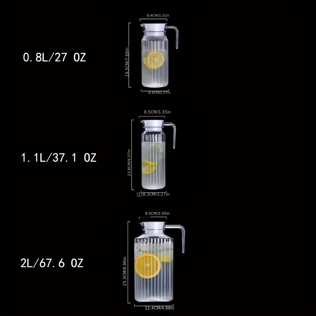 Pitcher With Lid - Beverage Serveware And Storage Container For Hot Liquids Or Cold Drinks Juice Container Iced Tea Pitcher