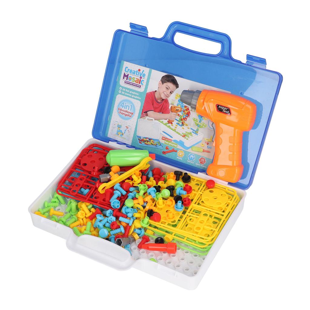 239 предметов, набор игрушек-конструкторов с дрелью и отверткой, обучающий набор-головоломка с дрелью и отверткой