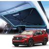 Upgrade Nmoiss Windshield Sun Shade Umbrella - [Vinyl Coating Heat Shield] Protect Car from Sun Rays & Heat Damage Keep Cool and Protect Interior,