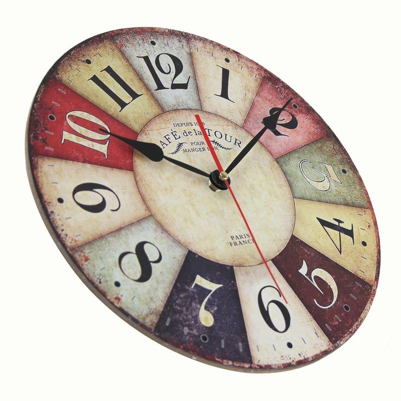 Creative Wooden Wall Clock 30 Cm MDF Wall Clock Mute Quartz Clock Living Room Wall Clock