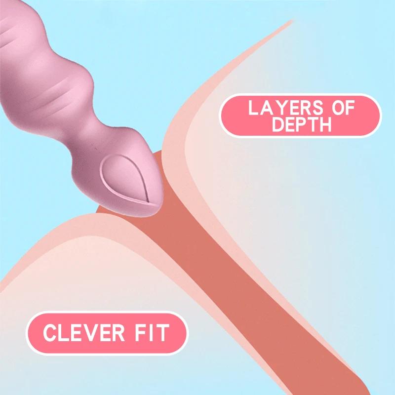 Анальный вибратор Силиконовый массажер простаты G-spot Анальные секс-игрушки для женщин Вибрирующие анальные бусины Пробка Анальная пробка Секс-игрушки для мужчин