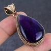 Кулон из меди с фиолетовым лабрадоритом 2,17"