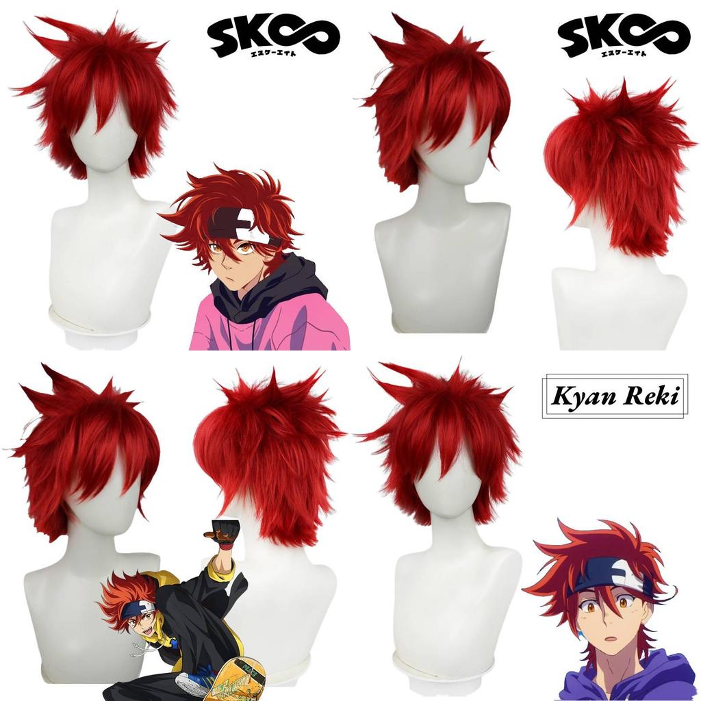 Sk8 The Infinity Kyan Reki Cosplay Wig High-quality Red Hairpiece For Cosplayers