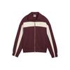 T7 Relaxed Comfortable Versatile Sports Loose Color-Block Drop-Shoulder Jacket With Small Logo Double Zipper Women Jacket Burgundy 633960-96