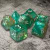 7Pcs Polyhedral Dice Set Starlight Effect Role Playing Dice Retro Font Styles Magic Dice Set for Roll Playing Card Games