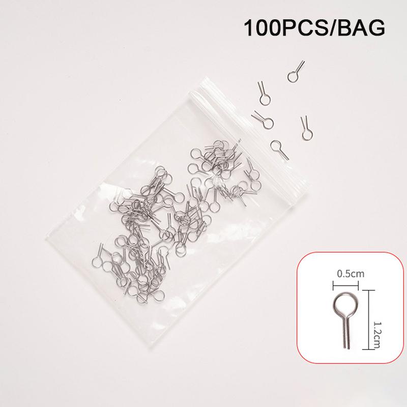 50/100PCS Hanging Firing Hook Jump Rings Pottery Ornament High Temperature Resistance Tungsten Wire Hanger Pottery Hanging Ring