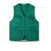 Customized Logo Polyester Fabric Vest Breathable Outdoor Casual Fishing Work Volunteer Safety Utility Multi Pocket OutWear OEM
