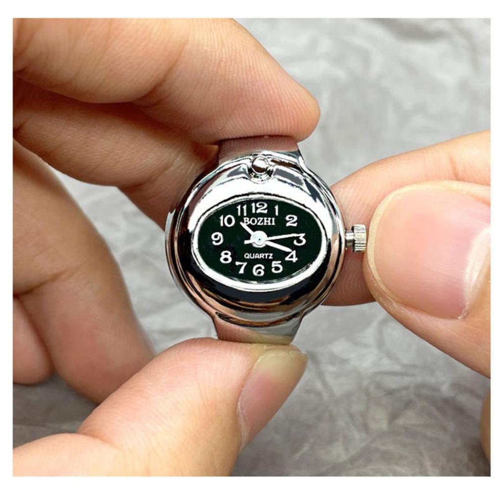 Индивидуальные женские часы с кольцом для женщин и мужчин, уникальный дизайн, женские эластичные часы с кольцами на палец