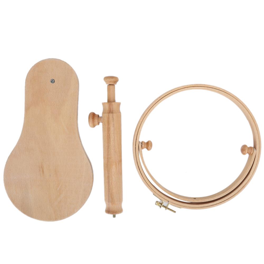 Круглая рамка для вышивания, подставка для пялец, портативный деревянный держатель для вышивки крестом