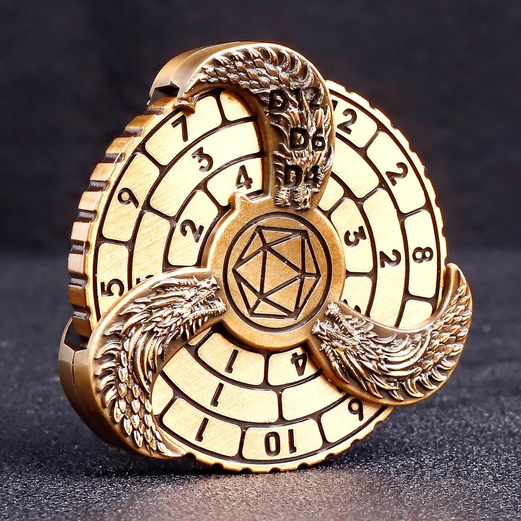 Рулеточные кости Fingertip Gyro для Dungeons and Dragons, металлические игральные кости DND Spinner, набор игральных костей Dragon Compass для подарков