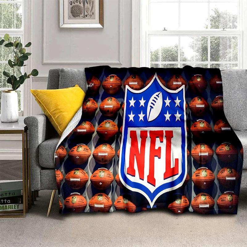 Плед NFL Американский Футбол Регби 3D, Мягкий Плед для Дома Спальни Кровати Дивана Пикника Путешествия Офиса Покрывало Дети