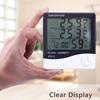LCD Digital Temperature Humidity Meter HTC-2 Home Indoor Outdoor Hygrometer Thermometer Weather Station with Clock