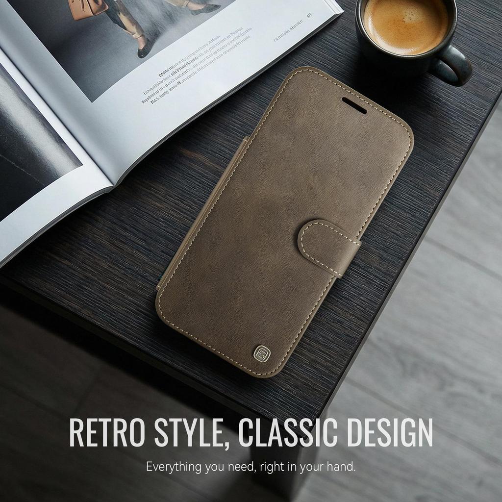 AutSpace-A15 Wallet Case For iPhone 17 Pro Max /17e/ 17 Pro /17 Fashion Premium PU Leather Card Holder Phone Back Cover Protector Skins Shell