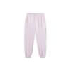 Li Ning Sports Lifestyle Series Solid Color Tapered Knit Joggers Women Joggers Lilac AKLT404-1