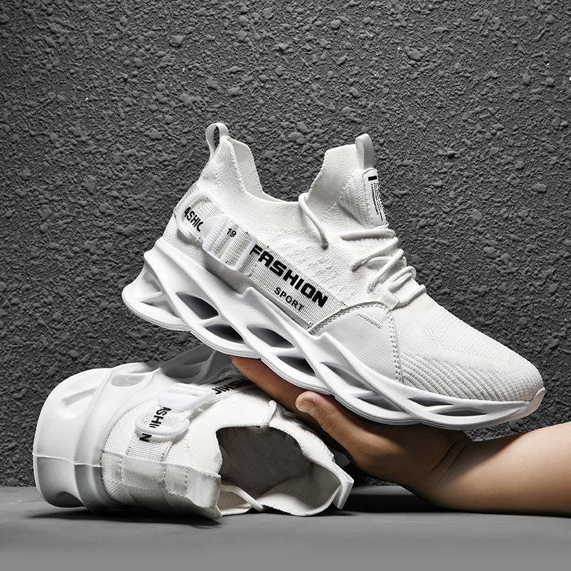 Мода Мужская мода дышащие кроссовки кроссовки сетчатые легкие повседневные спортивные туфли унисекс легкие теннисные мужские для взрослых большие размеры