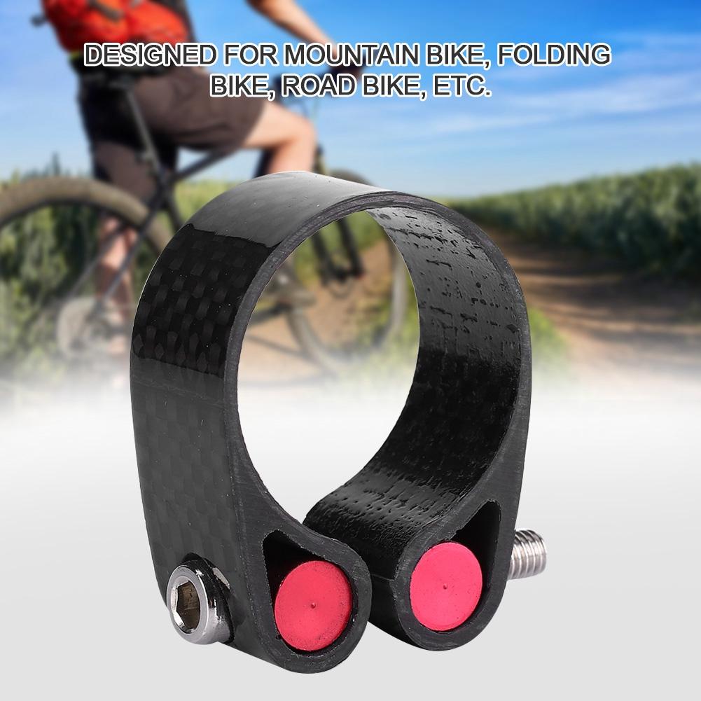 31.8mm Carbon Fiber Mountain Bike Bicycle Seat Post Clamp Quick Release Seat Post Clamp