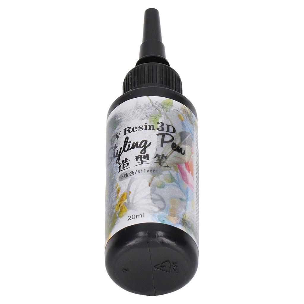 UV Resin Styling Pen 20ml Fast Curing 3D UV Resin Liner Unique Pen Shape DIY Outline Resin Liner