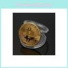 Металлическая коллекционная монета Bitcoin в акриловой упаковке для энтузиастов криптовалют и для акций