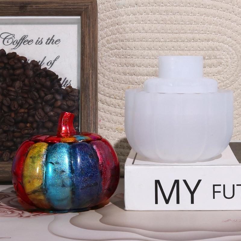 DIY банка для хранения тыквы, силиконовые формы, формы для литья из кристаллической смолы, эпоксидной смолы, ручная работа, Хэллоуин, украшение для домашнего рабочего стола, инструменты для изготовления ремесел